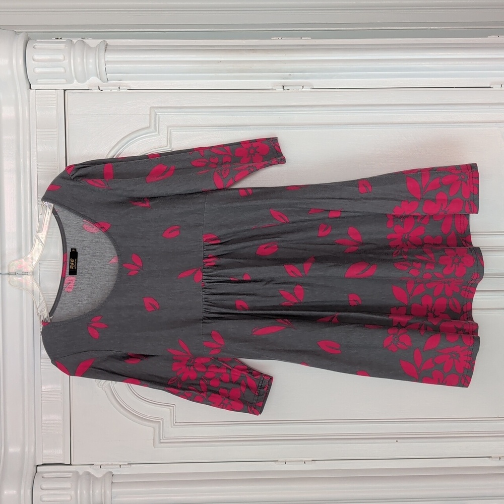 Stylish Gray and Pink And Gray Women's Dress